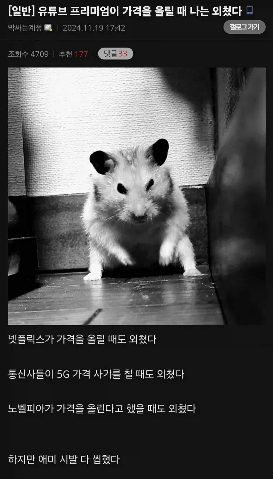 유튜브 프리미엄이 가격을 올릴 때 나는 외쳤다_1.webp