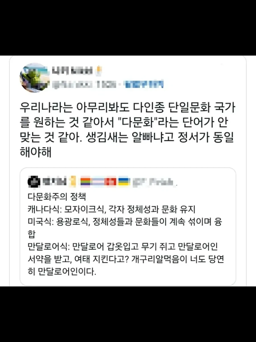 한국은 다문화 사회를 원하는게 아니라는 사람_1.webp