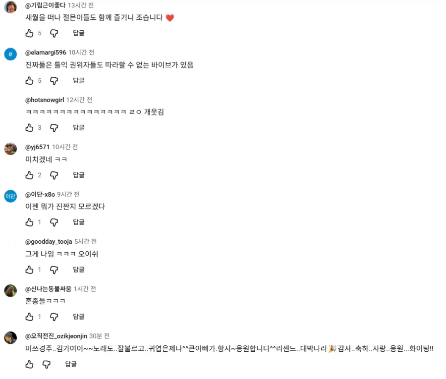 안원잘부 트로트편 댓글창 개웃기네 ㅋㅋㅋ_7.webp