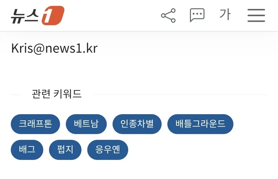 배그 기사에 키워드로 응우옌을 넣은 언론사_1.webp