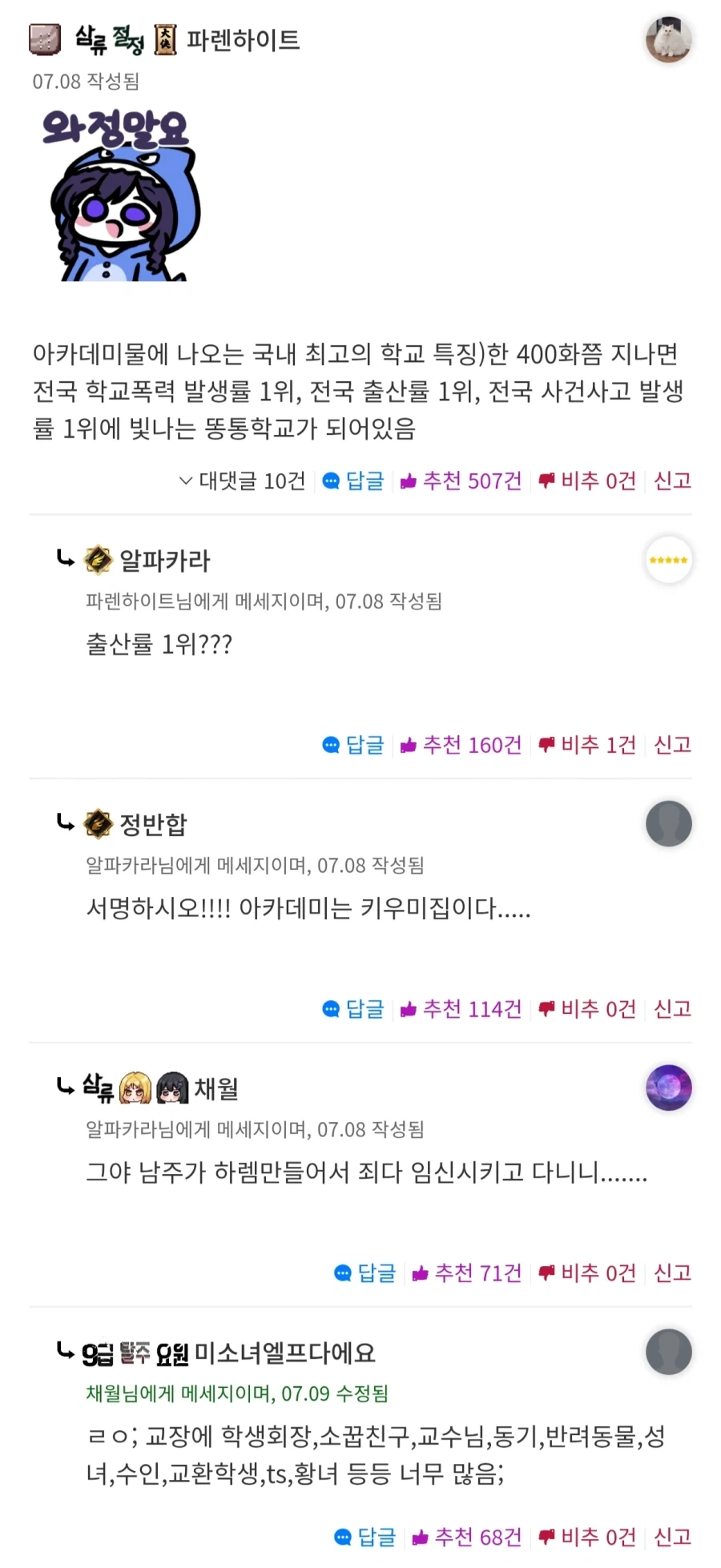 씹덕 학원물 아카데미물 최고 명문대 특징_1.webp