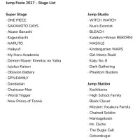 점프 페스타 2027 스테이지 라인업 공개