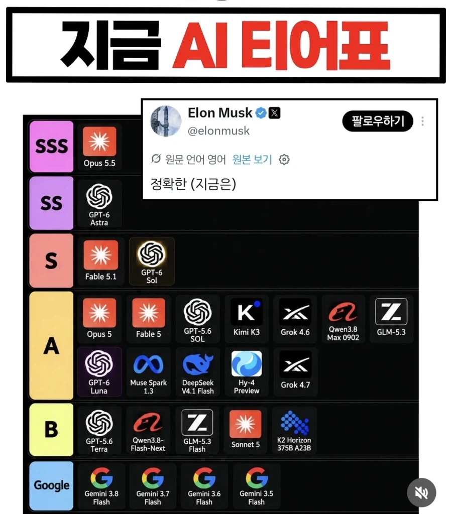 AI 티어표 짤을 본 제미나이 반응_1.webp