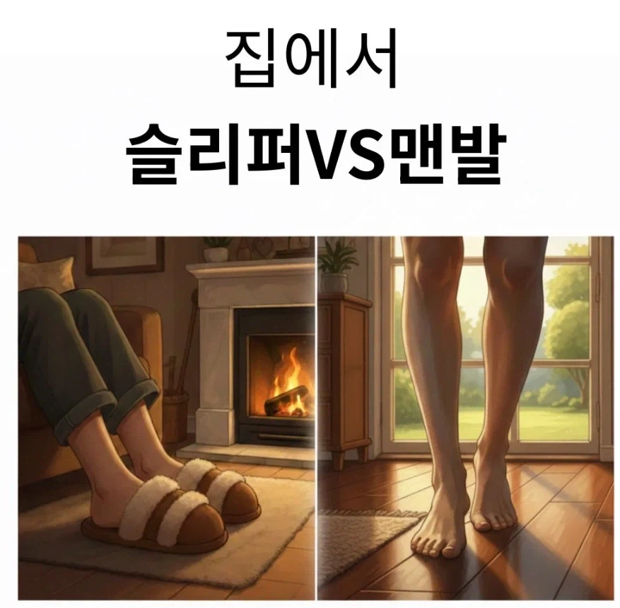 집에서 슬리퍼 vs 맨발_1.webp
