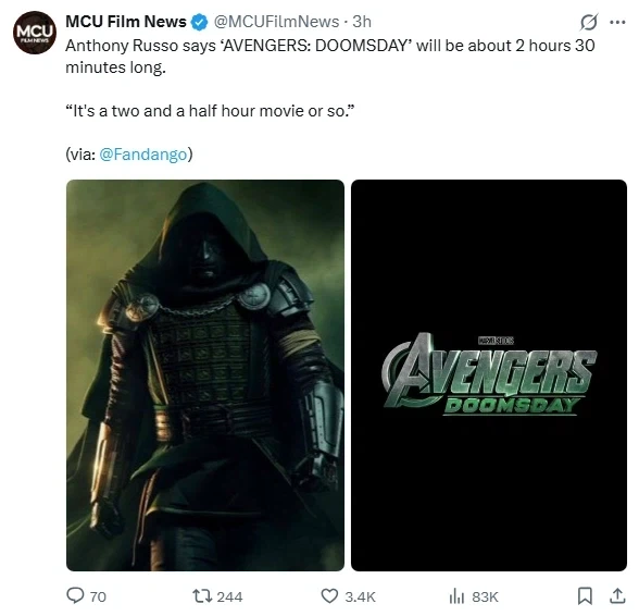 MCU) 루쏘 : 둠스데이 한 2시간30분 될듯_1.webp