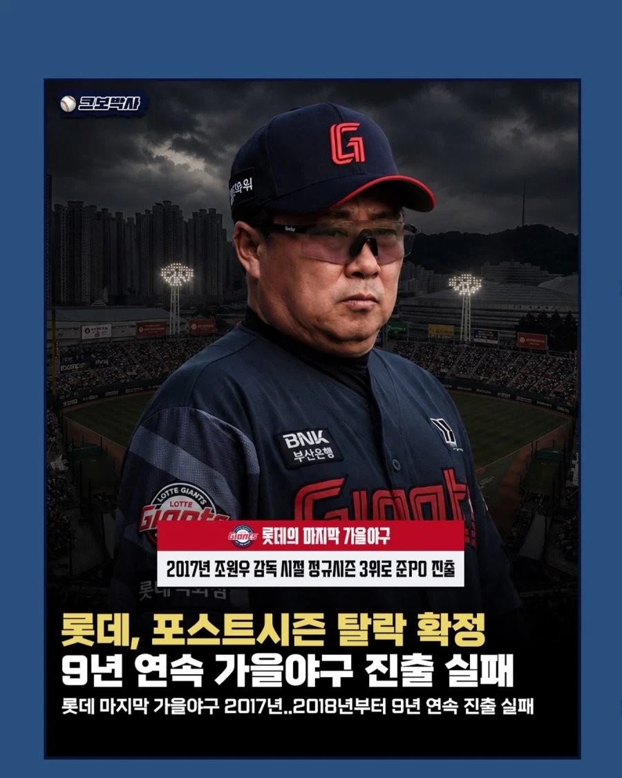 KBO] 꼴데 9연속 PS 실패..._1.webp