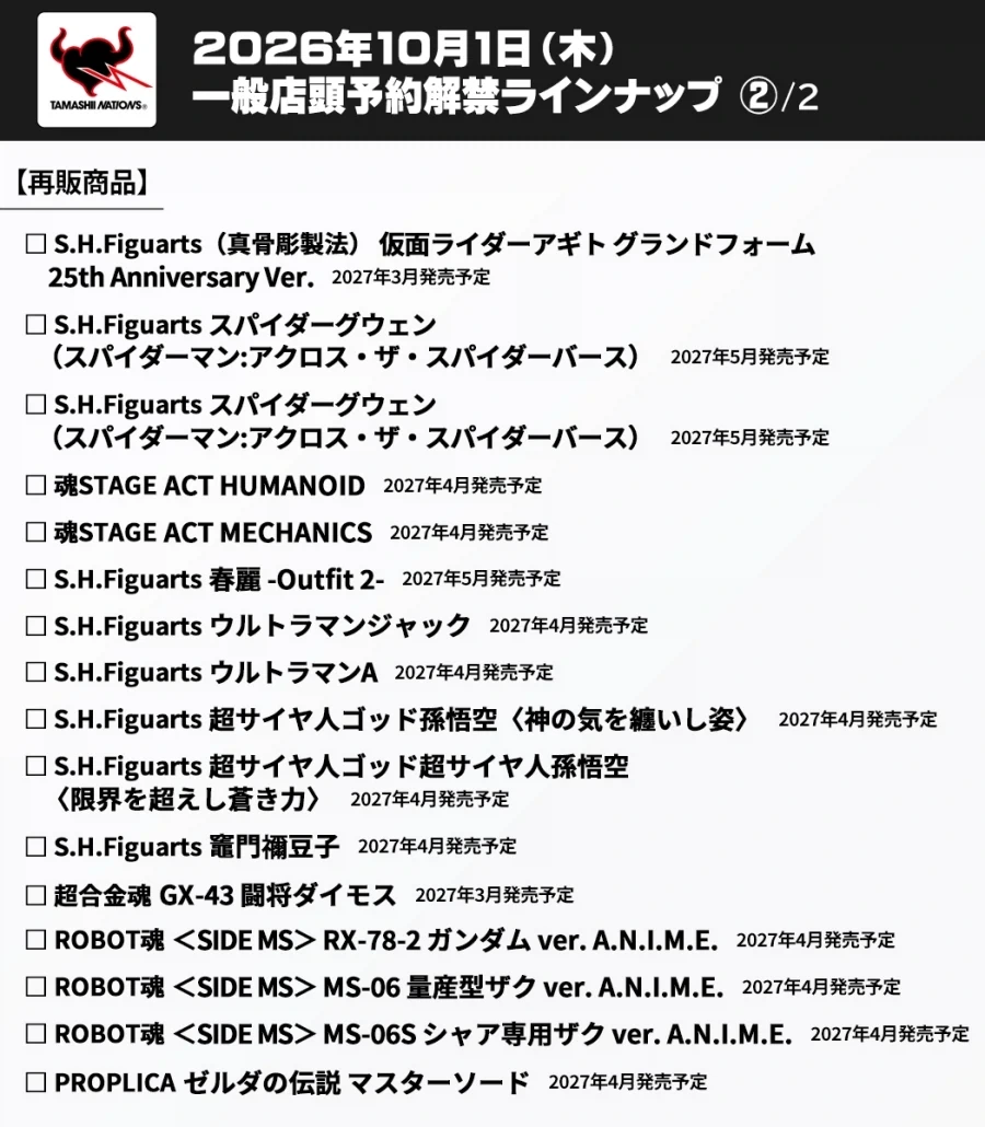 [반다이] 2026년 10월 1일 일반 예약하는 피규어 신작, 재판들_5.webp