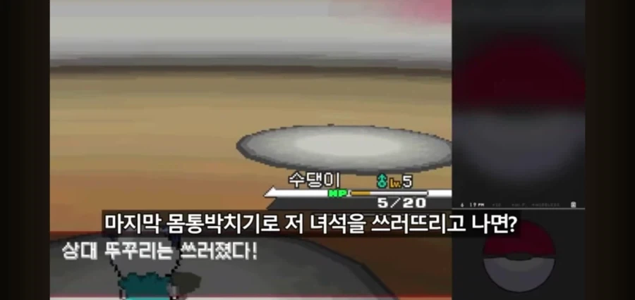 포켓몬스터를 레벨업 없이 깨보겠다는 유투버_2.webp