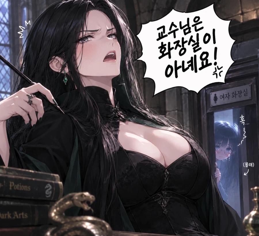 해리포터) 스네이프 교수님! 화장실!_1.webp