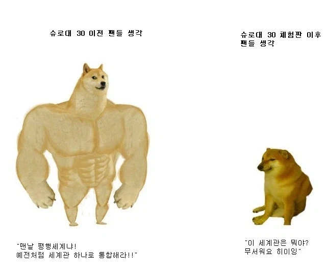 슈로대) 팬들:VXT 평행세계 설정도 남발하고 크로스가 약해서 아쉽다_3.webp