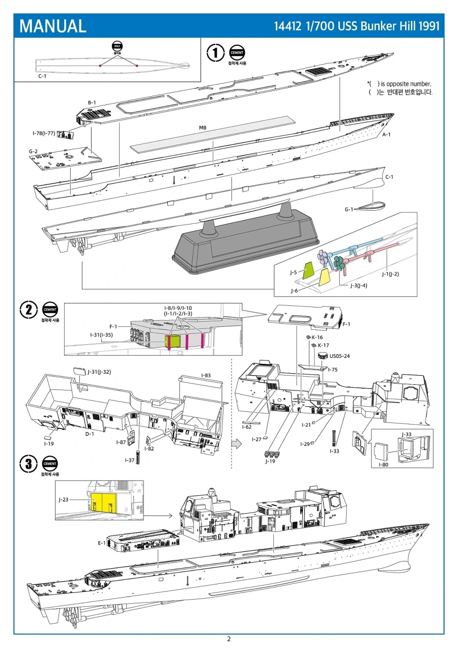 [아카데미 과학] 1/700 USS 벙커 힐 1991 런너 사진_36.webp