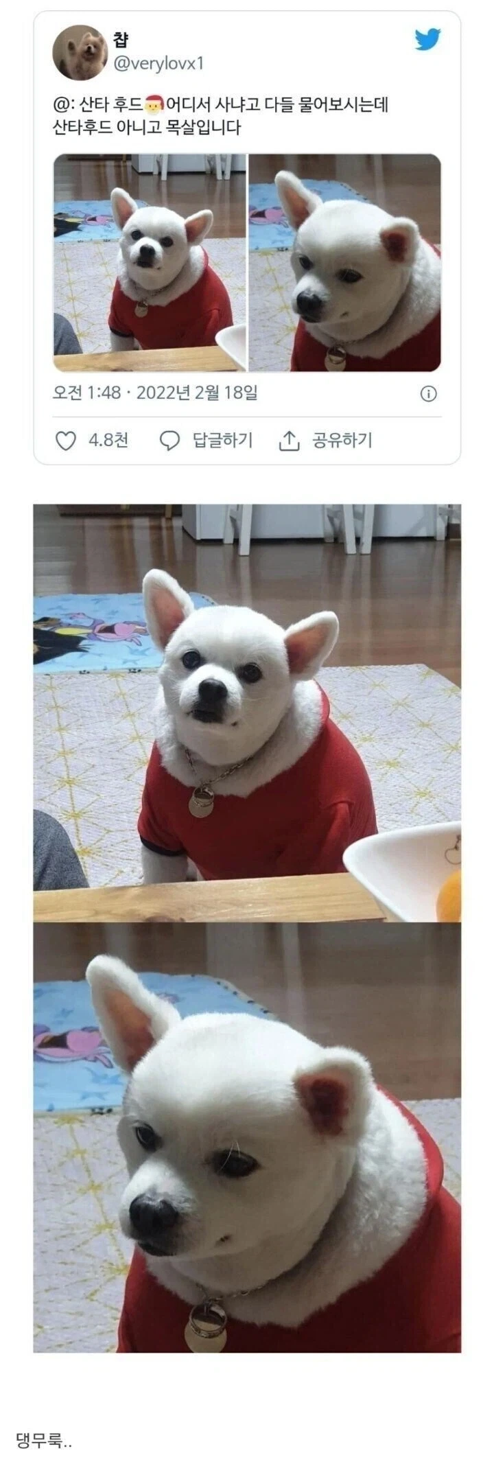 산타 후드 어디서 샀냐고 다들 물어보시는데 이거 후드 아니구요.jpg_1.webp