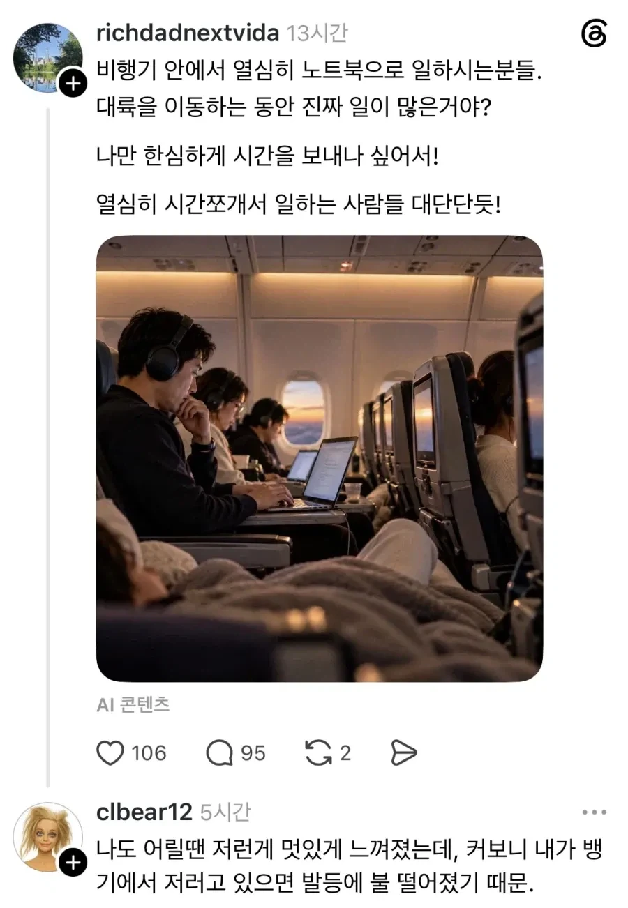비행기에서도 일하는 사람들 대단한듯.jpg_1.webp