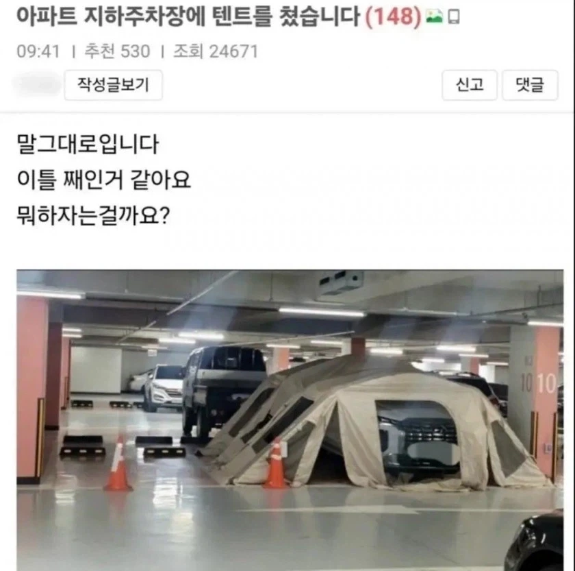 아파트에서 대행 텐트 말리기 꿀팁???_1.webp