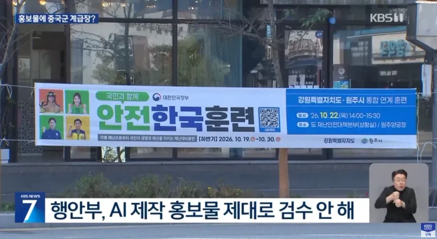 홍보물 경찰 계급장에 중국 계급장 표시한 행안부_7.webp