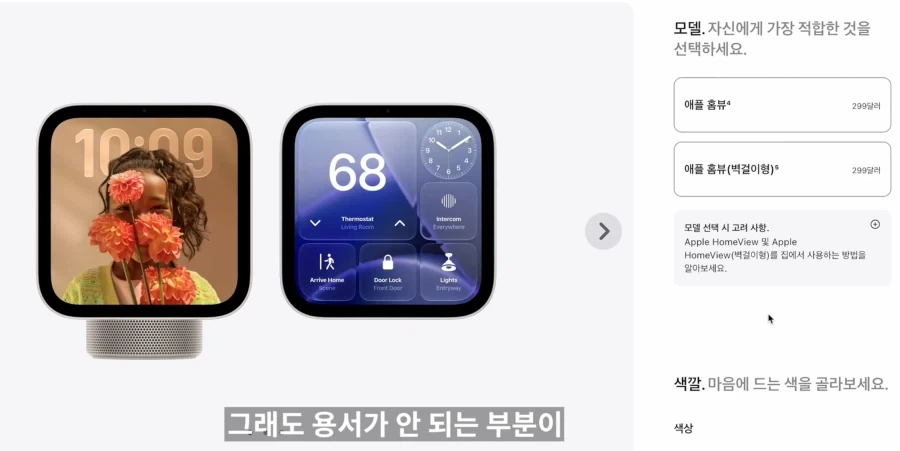 거치형과 동일한 가격의 벽걸이형 애플 홈뷰_2.webp
