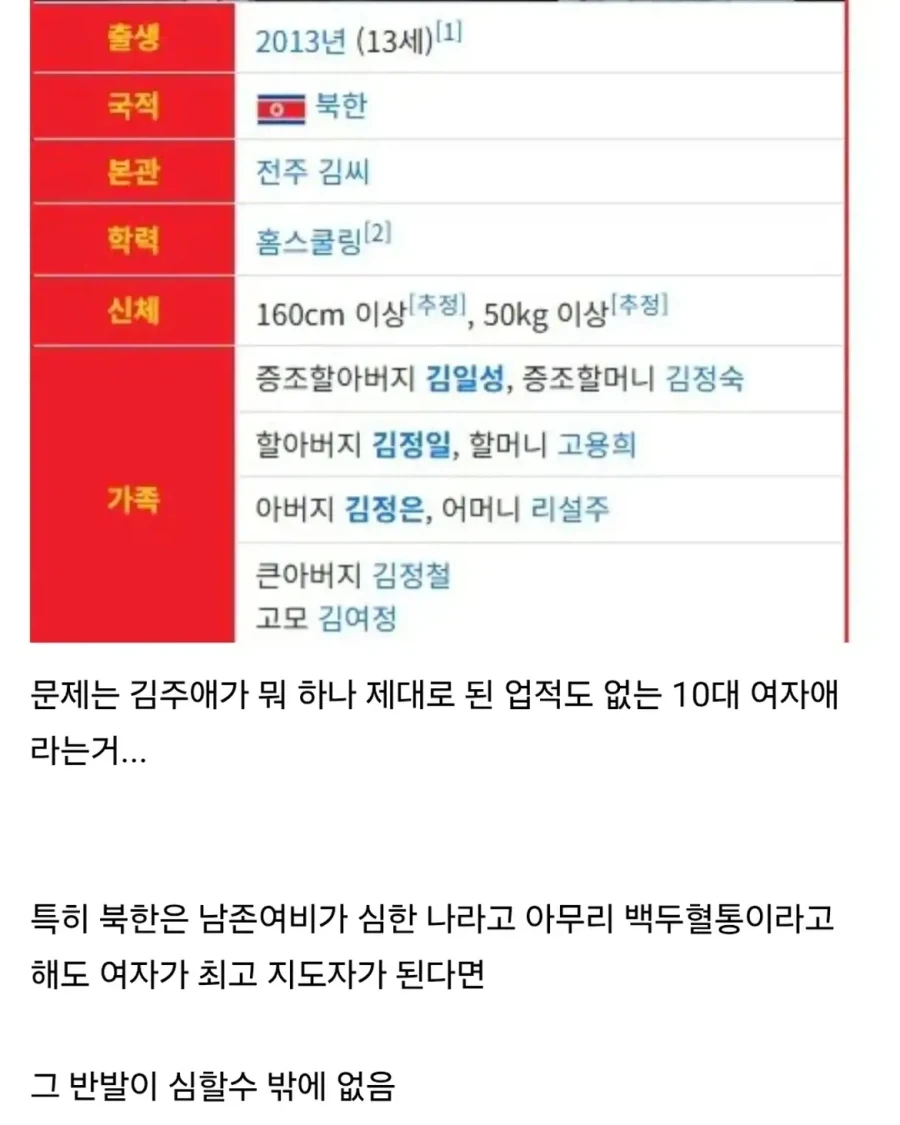 김주애가 북한 지도자가 되면 북한이 둘로 쪼개질 가능성이 높은 이유.jpg_3.webp
