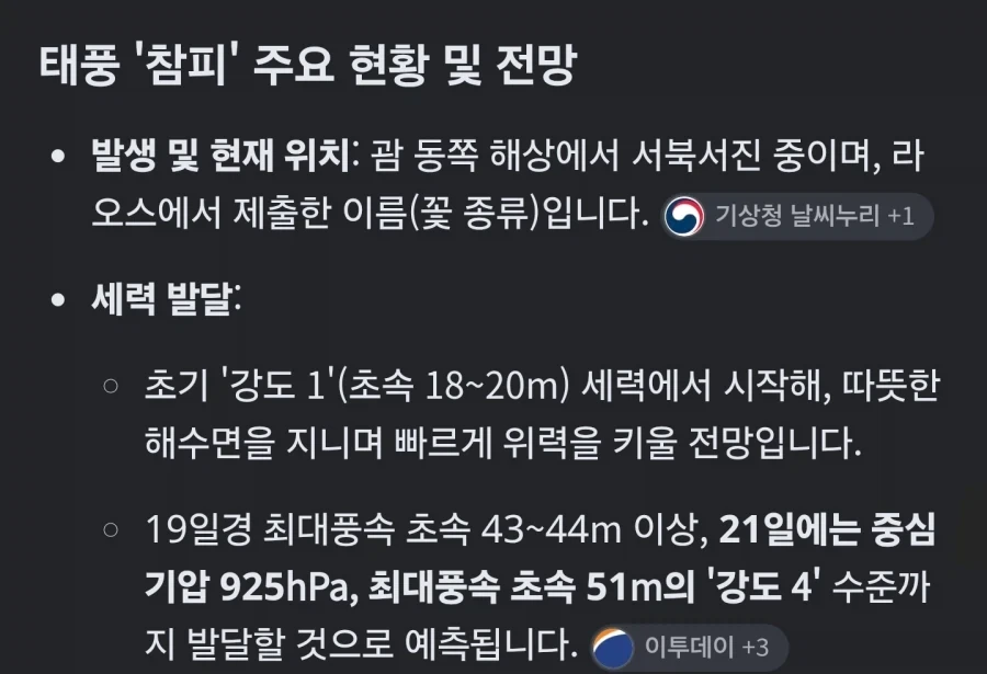 30호 태풍 참피 북상중._3.webp