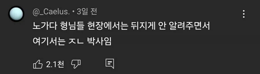 노가다 유튜브 채널의 댓글창을 관통하는 일침.jpg_1.webp