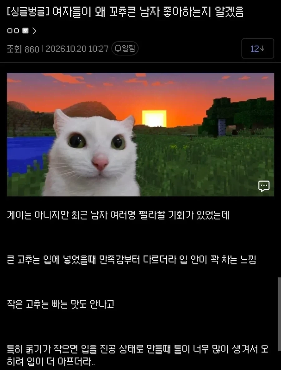 여자들이 고추 큰 남성을 왜 좋아하는지 알게된 디시인_1.webp