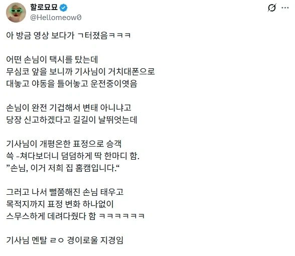 거치대폰으로 야동을 틀고 운전중이던 택시기사님.x_1.webp