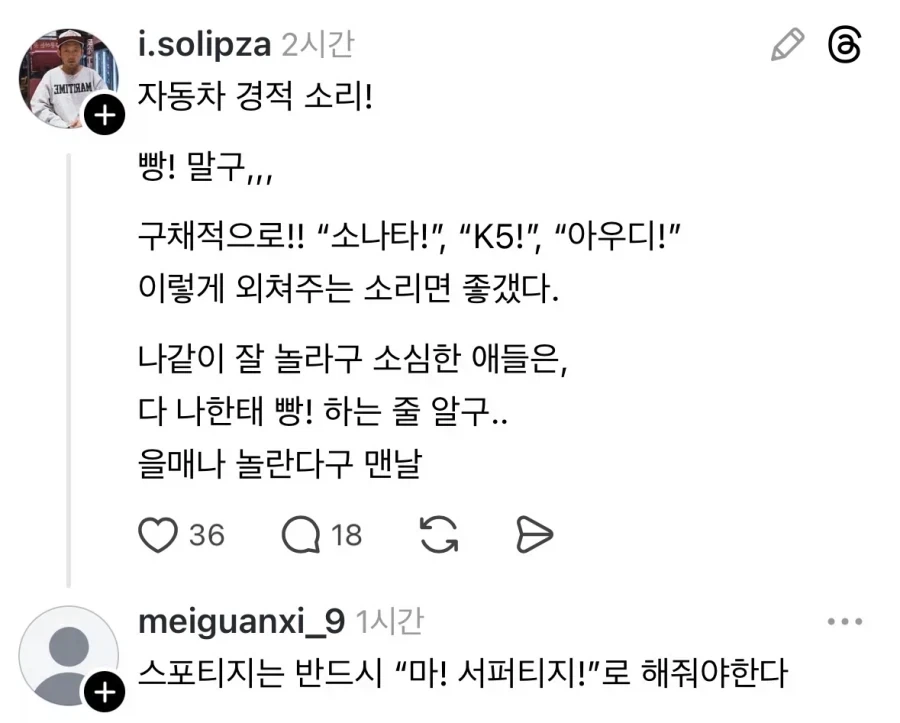 자동차 경적소리