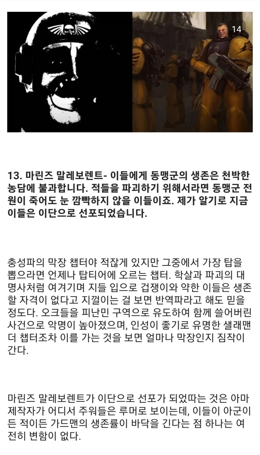워해머40K 베테랑 가드맨의 스페이스 마린 챕터 평가_13.webp