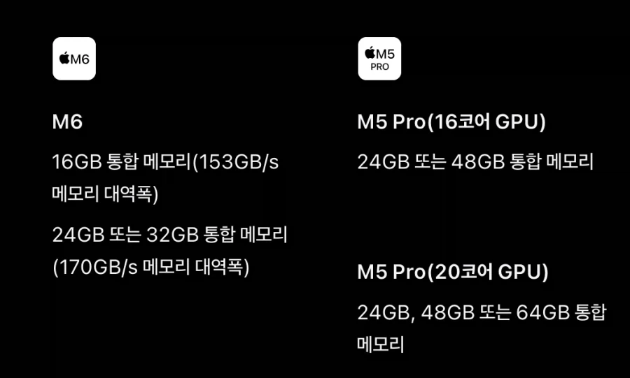램 용량 따라 차별하는 신형 맥북프로 대역폭_3.webp