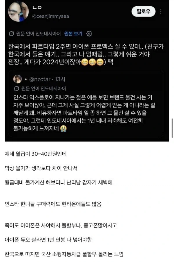 자기나라 물가 빨간약 먹고 현타온 인도네시아인들.jpg_5.webp
