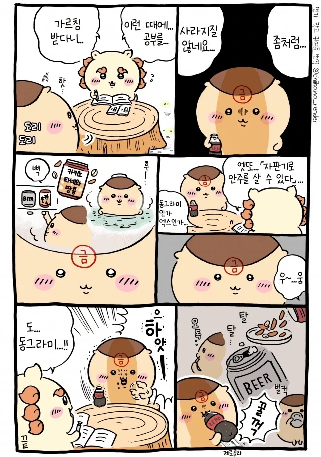 술 자격증 없이 마시면 불법인 치이카와 세계관_2.webp