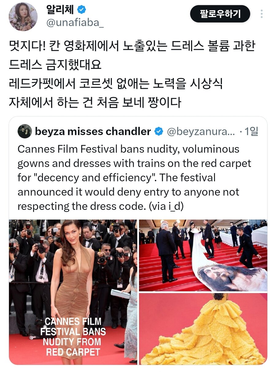 칸 영화제 과도한 노출드레스 금지.jpg_1.jpg