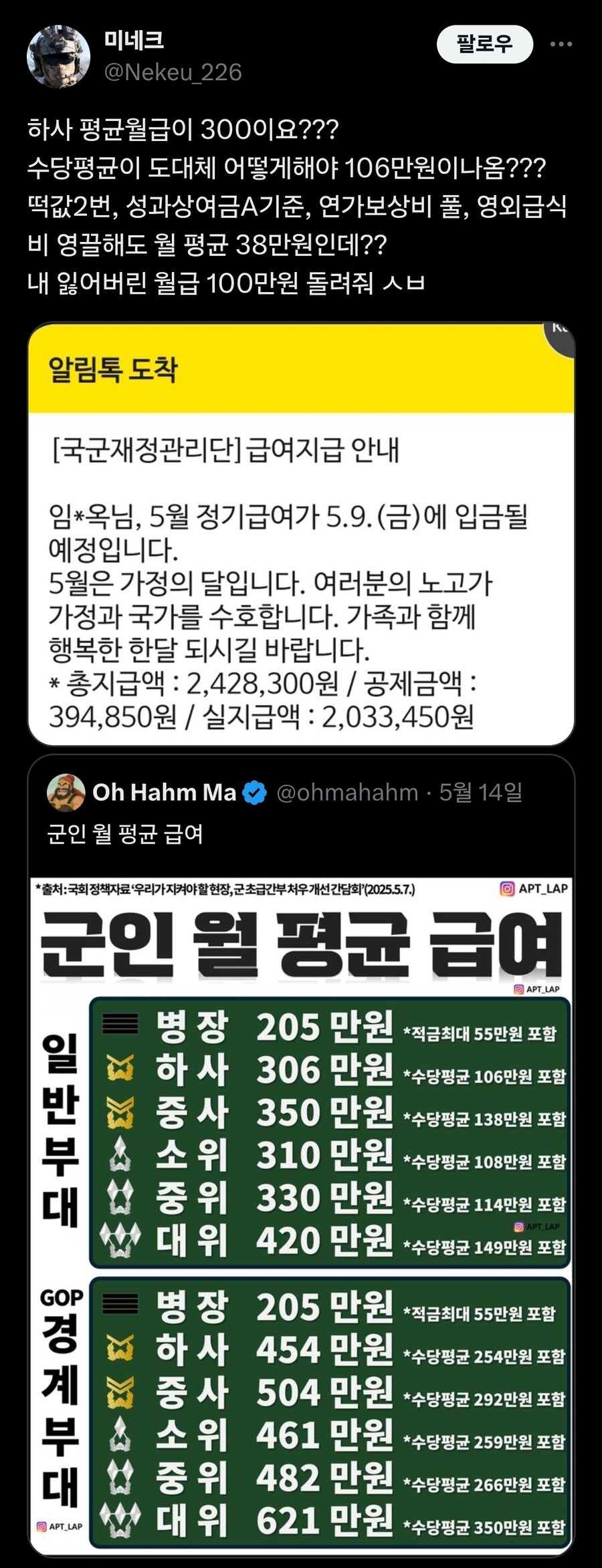하사 평균월급 300만원 ㄷㄷ_1.jpg