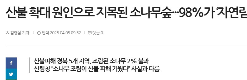 산불 난걸로 소나무 카르텔 자꾸 말하는데_2.png