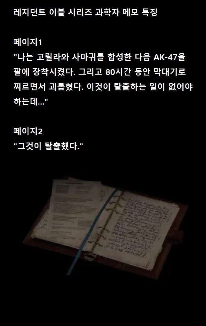 공포게임 과학자 메모 특징.jpg_1.jpg