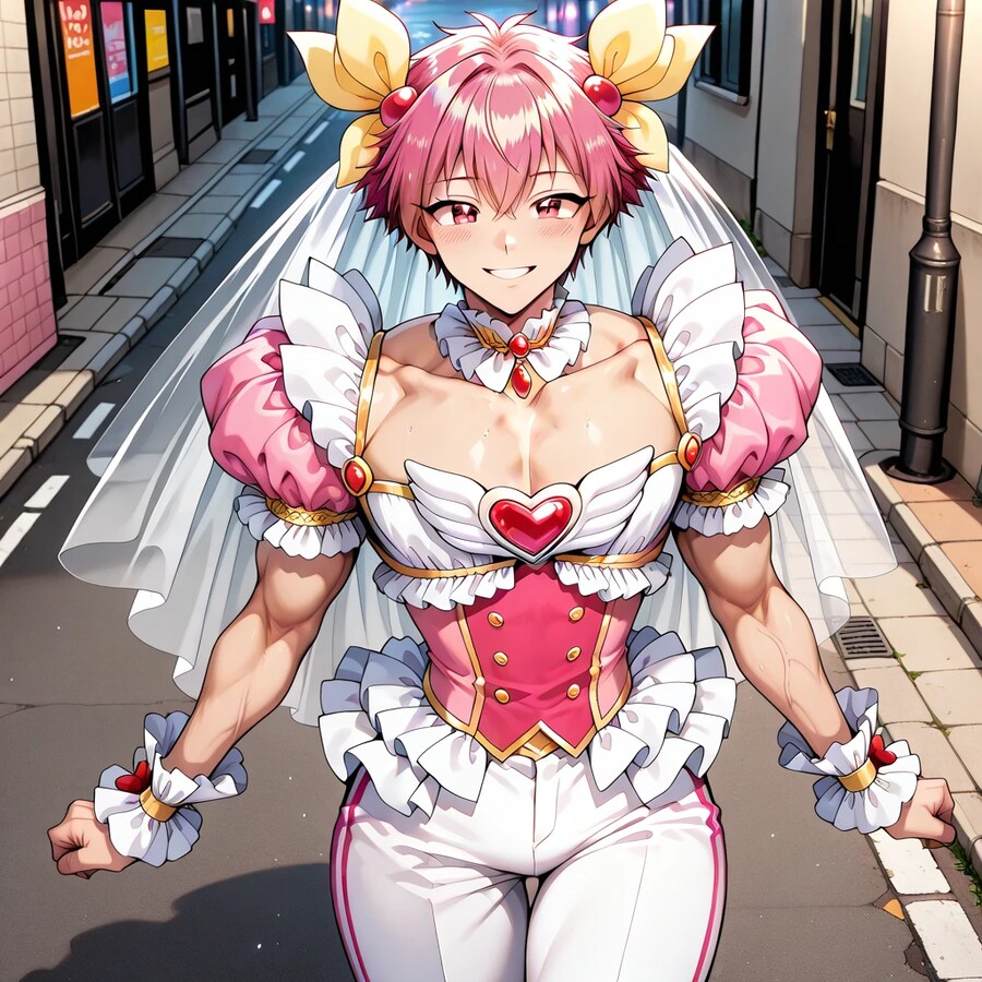 AI) ㅎㅁ) 어느 이세계 도시 골목에서 마주친 웨딩피치 남자 버전_1.png