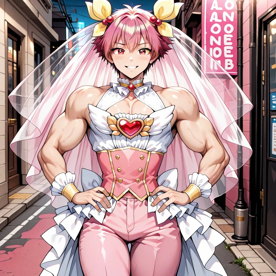 AI) ㅎㅁ) 어느 이세계 도시 골목에서 마주친 웨딩피치 남자 버전_5.png