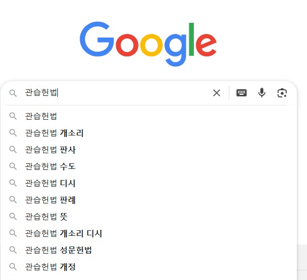 구글에 관습헌법이라고 치면 나오는 연관검색어.jpg_1.png