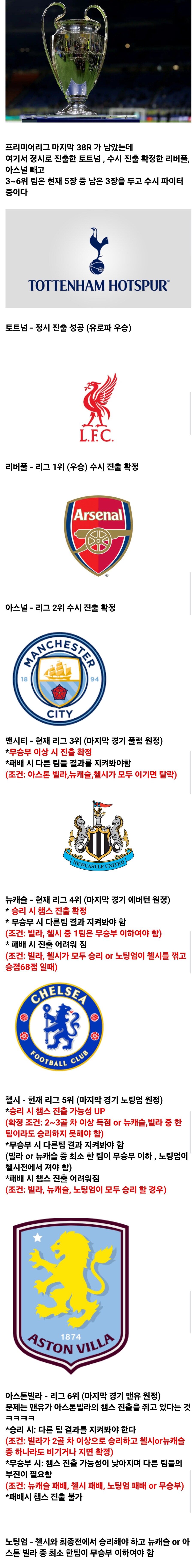 챔피 진출권 때문에 리그 마지막까지 경쟁하는 EPL_1.jpg