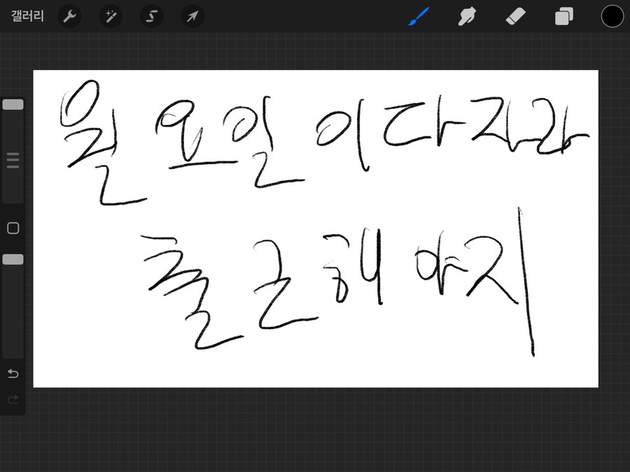 아이패드로 그림만 그리다가 처음으로 글씨 써 봄_1.png