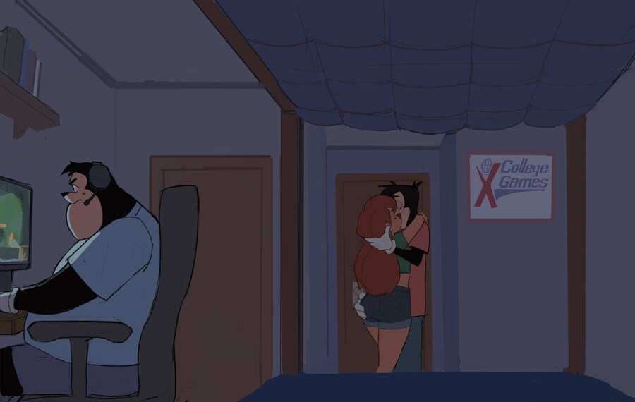 게임하는 친구 몰래 친구방에서 여친하고 할것 다 하는_1.jpg