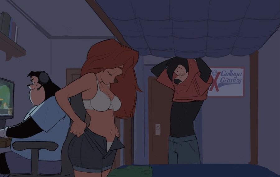 게임하는 친구 몰래 친구방에서 여친하고 할것 다 하는_2.jpg