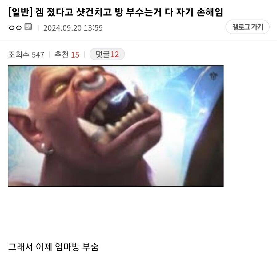 겜 졌다고 샷건치고 방 부수는거 다 자기 손해임_1.jpg