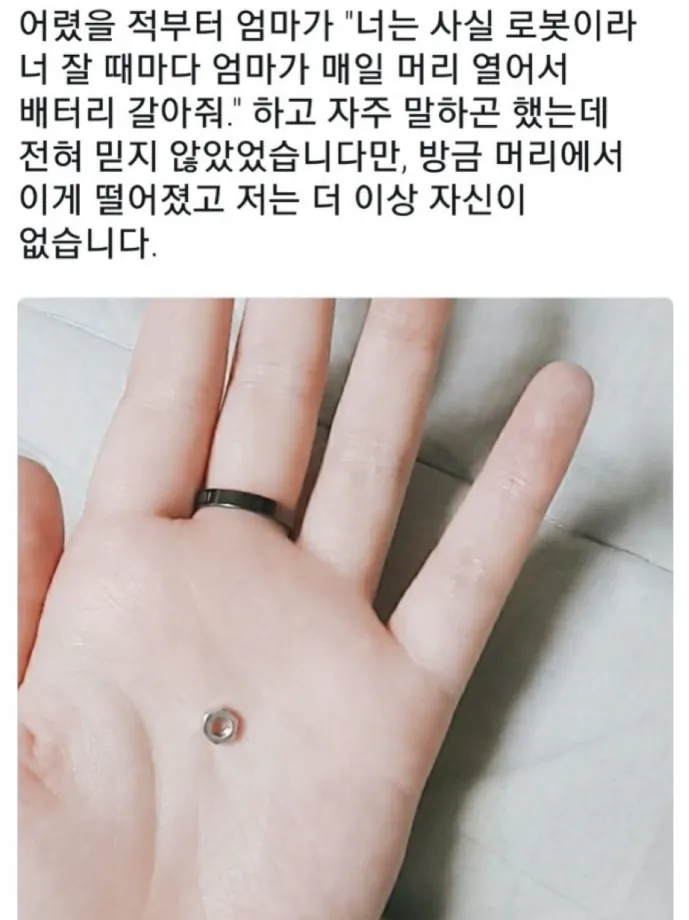 엄마 : 너 사실 로봇이라 잘 때마다 배터리 갈아줬어_1.webp