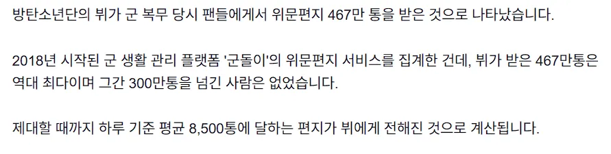 BTS뷔가 제대 때까지 받은 위문편지 수.jpg_2.webp