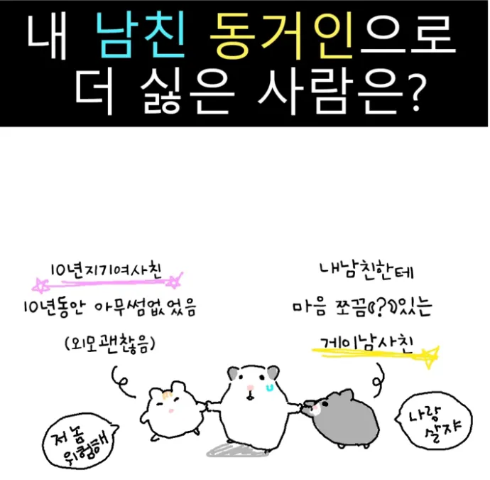 Q. 남자친구의 동거인으로 더 싫은 사람은?_1.webp