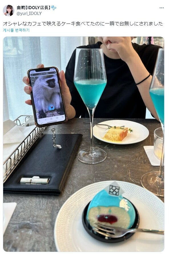 분위기 좋은 카페에서 디저트 먹는데 방해하는 친구.jpg_1.jpg
