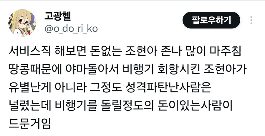 서비스직 해보면 돈없는 조현아 많이 봄.jpg_1.jpg