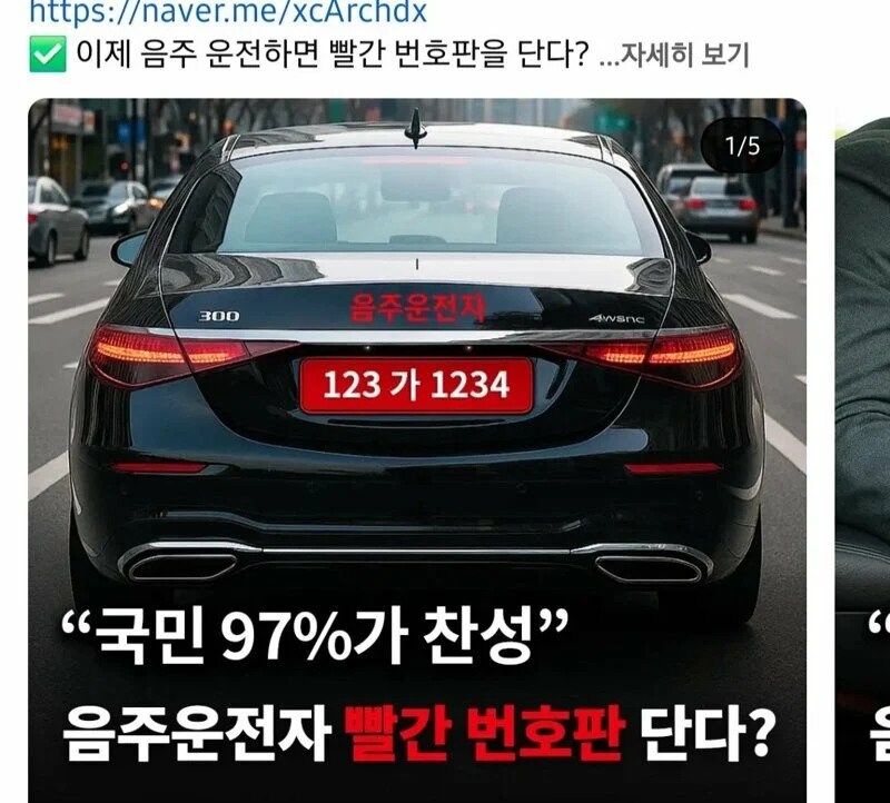 97% 찬성 한다는 빨간 번호판.jpg_1.jpg