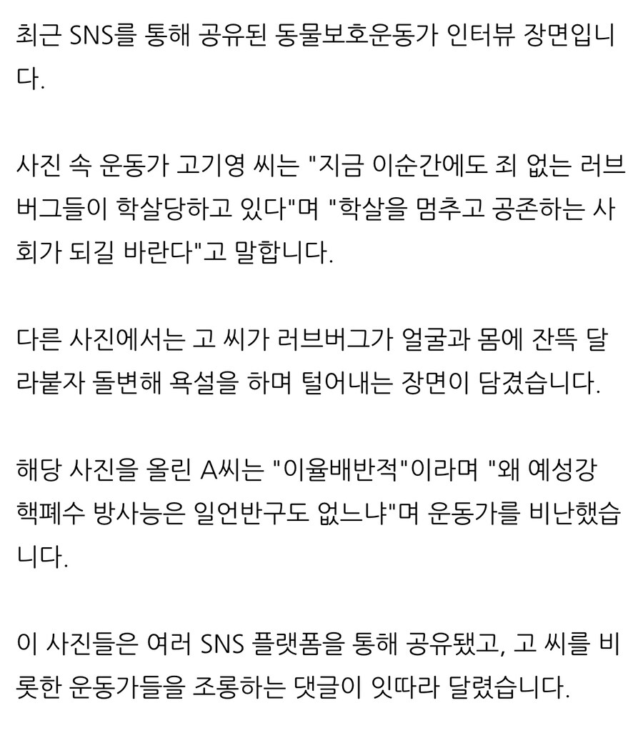 러브버그 학살 반대 동물보호단체 영상, 거짓으로 밝혀져.jpg_2.jpg