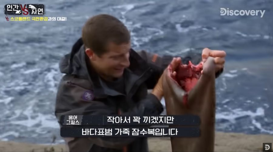 바다 표범으로 옷을 만들어서 입는 베어 그릴스_2.png